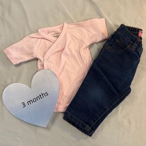 Old Navy/Kushies - 2 piece baby outfit/set. Size 3/3-6 months